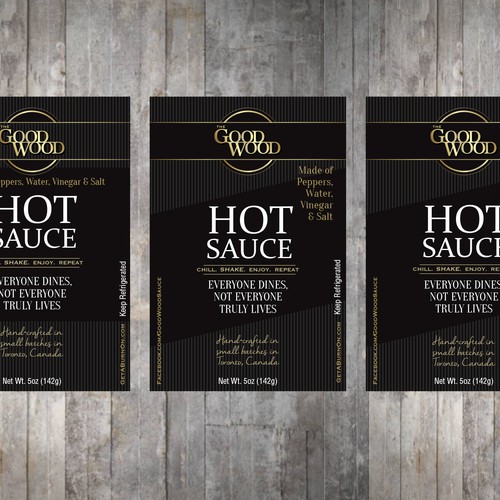 Bottle label for gourmet hot sauce -- a whole new approach to hot sauce marketing Design by OrangeCrush