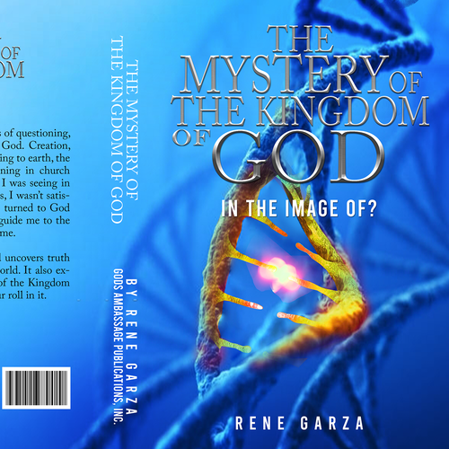 Wrap around book cover depicting good and evil in the DNA Design by H-Izz Design