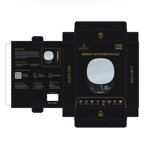 Designs | Smart Digital Kitchen Scale Box | Product packaging contest
