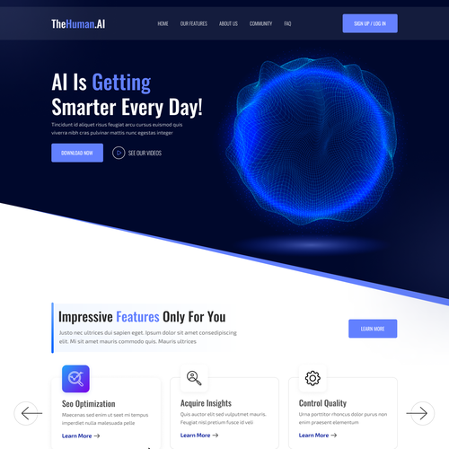 Design a website for a new AI search engine Design by MercClass