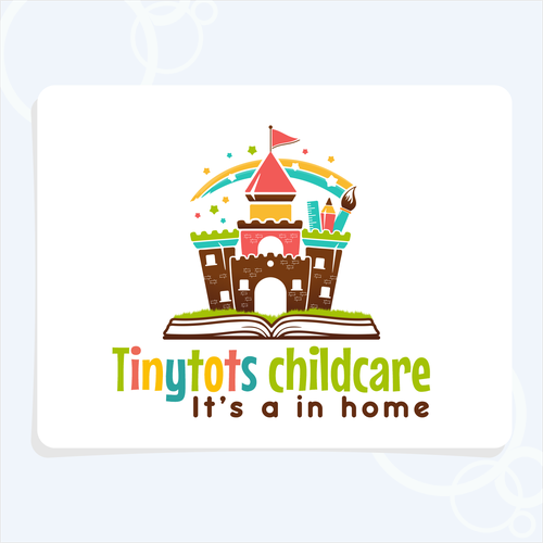 Colorful and playful logo for my in-home daycare. I would like to see kids playing and learning . I have kids 6 month up Design by hidden meanings