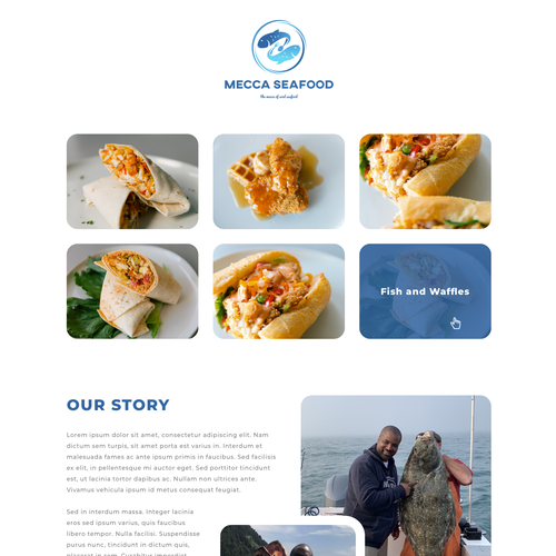 Miami Soul Seafood Restaurant Concept 1 Page Only Design réalisé par DesignsM