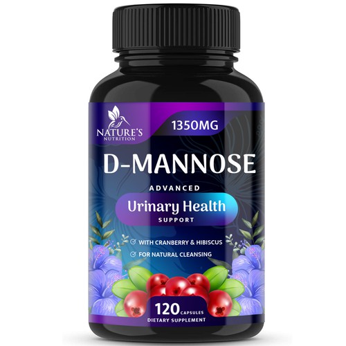 Colorful D-Mannose Design Needed for Nature's Nutrition Design by R O S H I N