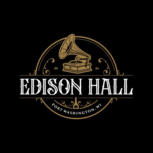 コンペ「Edison Hall needs a phonograph-inspired logo」のデザイン by Vic People Studioさん 