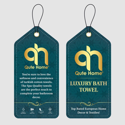 Creating a Bath towel Tag Design Design by Thinks Graphics