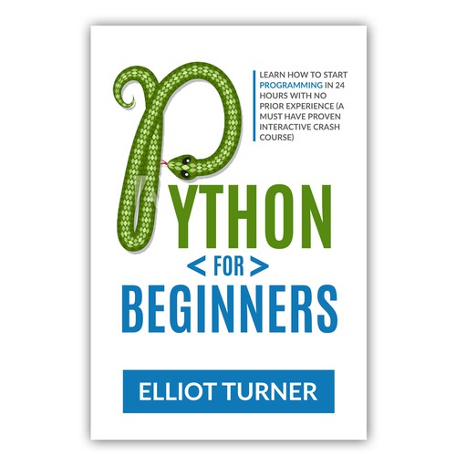 Python Prgramming book cover design (Subtitle must be included on cover) Diseño de Retina99