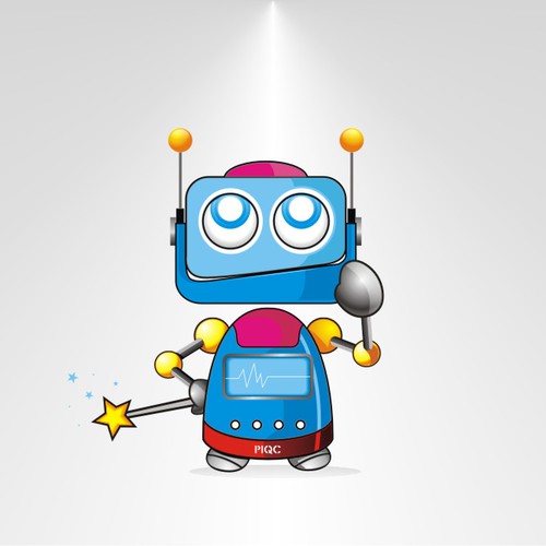 Pixar-esque Mascot & Logo - Cute, Modern, 3D Robot-Pixie Design by DORARPOL™