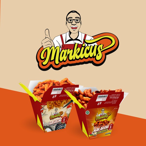 Logo & Package design for Markicus Snack