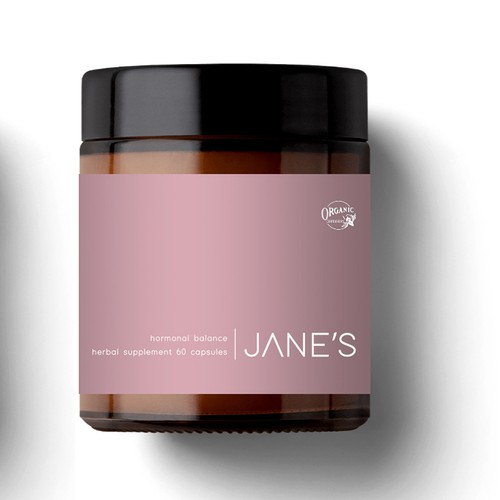 Minimal supplement label design Design by fayastata77