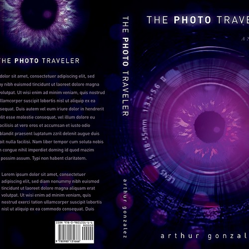 New book or magazine cover wanted for Book author is arthur gonzalez, YA novel THE PHOTO TRAVELER Diseño de line14