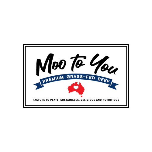 Premium Australian Grass Fed Beef-ontwerp door Mi&Me