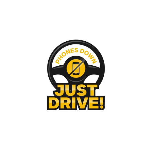 Eye-catching logo for distracted driving campaign Phones Down, Just Drive! Design by Lyna✎