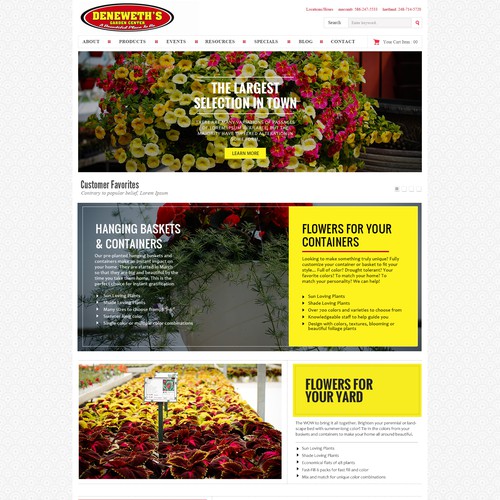 Create a landing page for a growing Independent Garden Center Design by idea@Dotcom