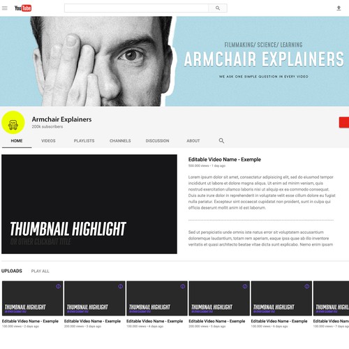 Design a fun Youtube Banner for a learning & filmmaking channel Réalisé par Point Blank