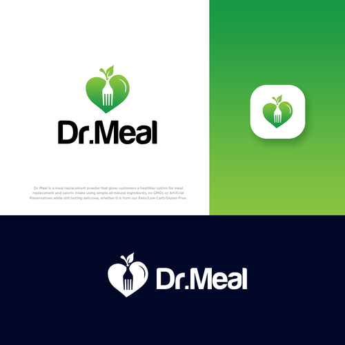 Meal Replacement Powder - Dr. Meal Logo Design by Mr.Bug™