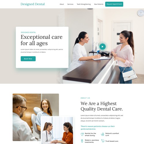 Home page for dental practice Design by AKDCreative