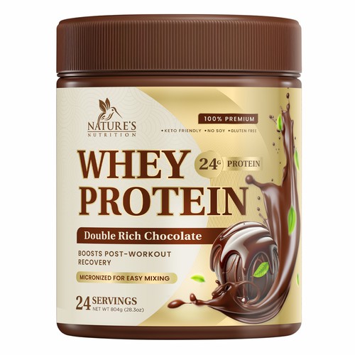 Diseño de Tasty Whey Protein Chocolate Design Needed for Nature's Nutrition de Davi Giolo ★