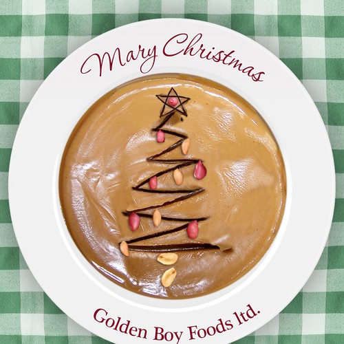 card or invitation for Golden Boy Foods Diseño de M A D H A N