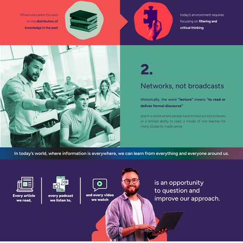 Infographic: from education to learning economy Design by J.F