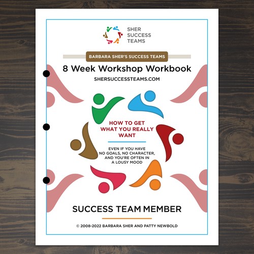 Workbook front cover for adults with big dreams - make me smile Design by Unboxing Studio