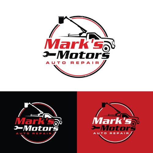"Specialty Auto Repair Shop with long time name recognition and rustic feel." winning Logo & business card