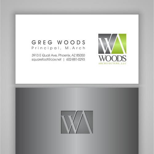 Help Woods Architecture Llc With A New Logo And Business Card