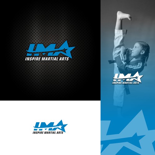 iNSPIRE. Shooting star design? Child development martial arts school. Design by Denidon