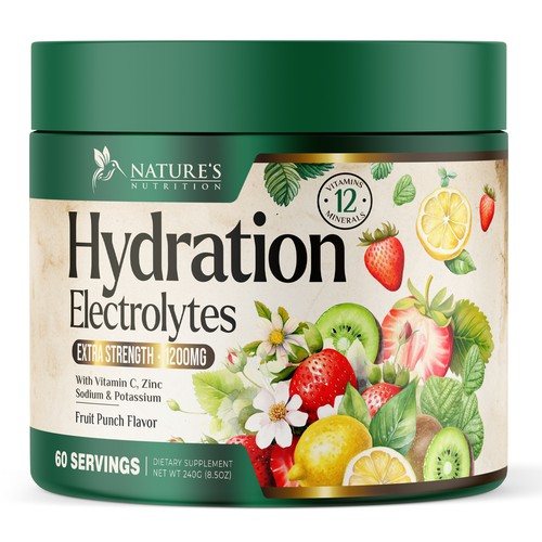 Hydration Electrolytes Design Needed for Nature's Nutrition Design by UnderTheSea™