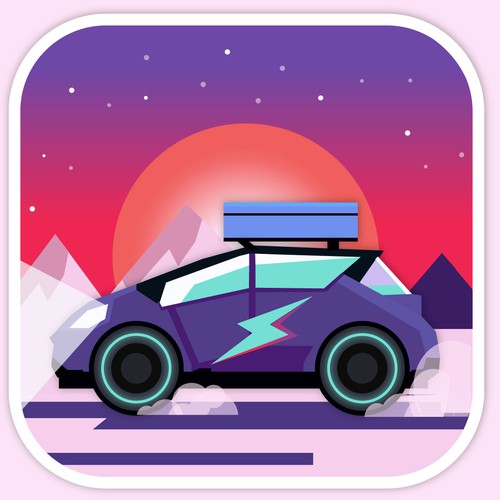 Design an iOS App icon for an electric vehicle trip planner Design by Andres M.