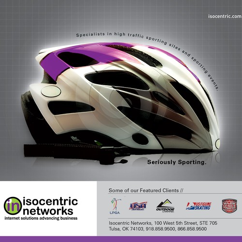 Print AD for Cycling Event Guide for Isocentric Networks. Design by evolutebd.com.au