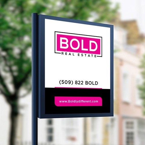 Bold Real Estate Sign Design by ★mmarif1982★