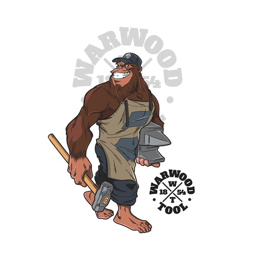 We need a Bigfoot mascot who is forging to showcase our brand Design von Xshand