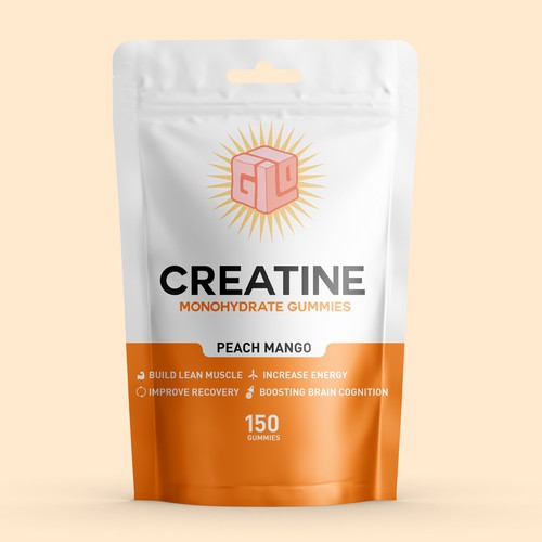 Bag Design for Creatine Monohydrate Gummy brand Design by 'OUM'