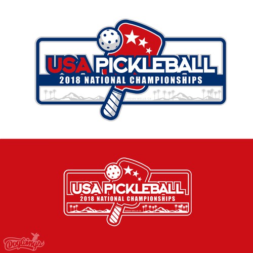 USA Pickleball National Championships - Event Logo Design by Dogwingsllc