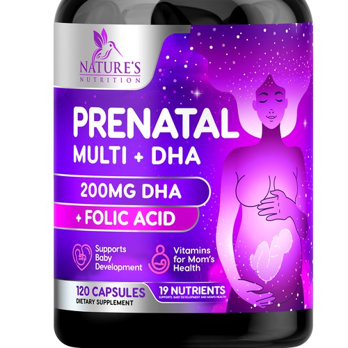 Prenatal Vitamins Label Design needed for Nature's Nutrition Réalisé par rembrandtjurin