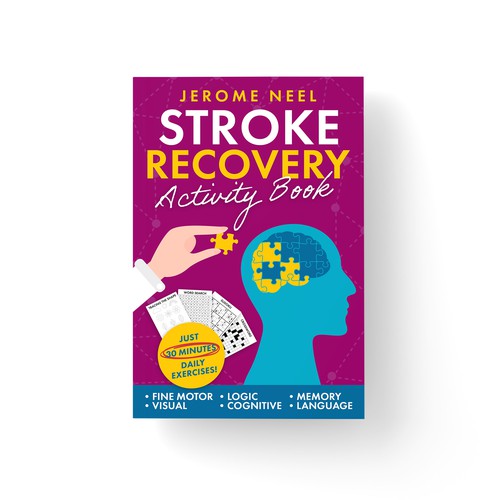 Stroke recovery activity book: Puzzles for cognitive function and memory improvement Diseño de cruzialdesigns