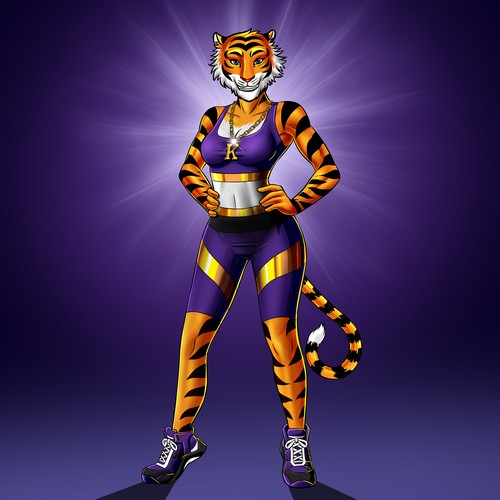 I need a Marvel comics style superhero tiger mascot. Design por MAKOTO OKADA