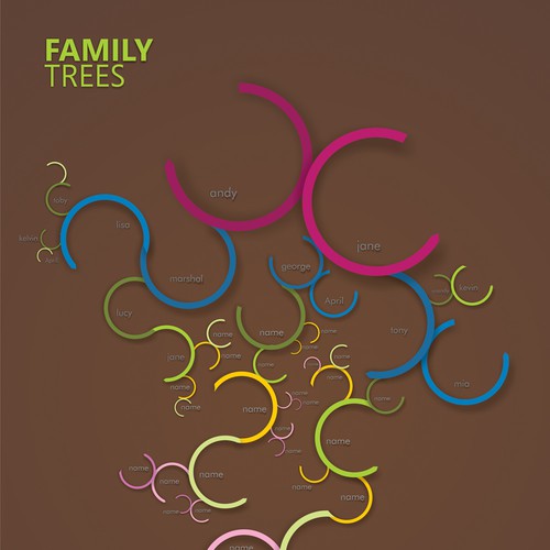 コンペ「Design a unique and stylish way of showing the family tree」のデザイン by nina indiraさん 