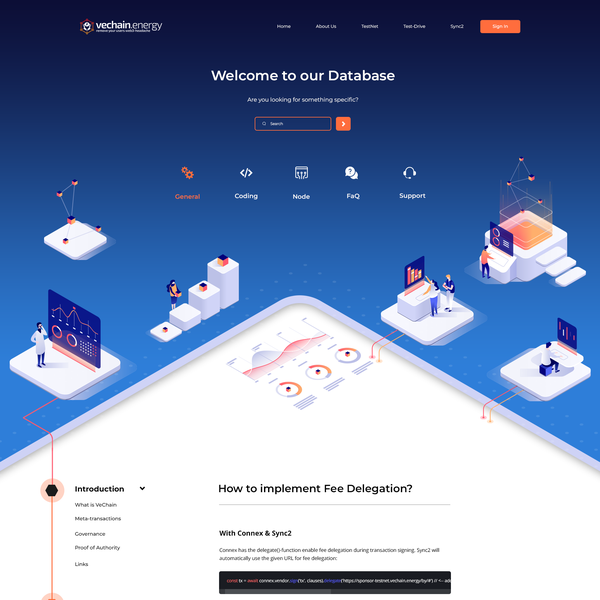 Design by ፨ Deni ፨ titled "Database for vechain.energy website White"