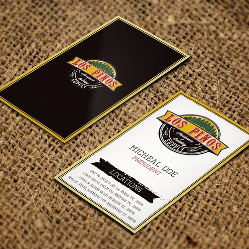 Los Pinos Hardware & Building Supply Business Card Contest! Design by GratefulDuck
