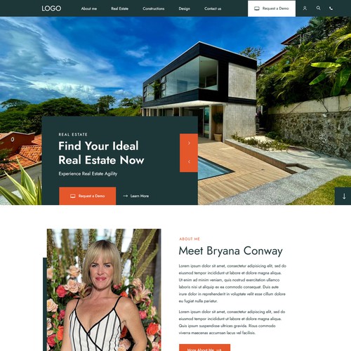 REALESTATE WEBSITE DESIGN - BRYANA CONWAY Design by AKDCreative