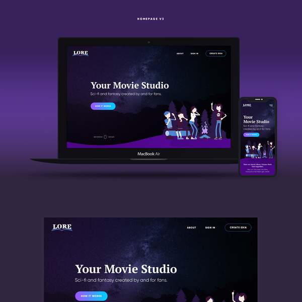 Movie Studio webdesign
