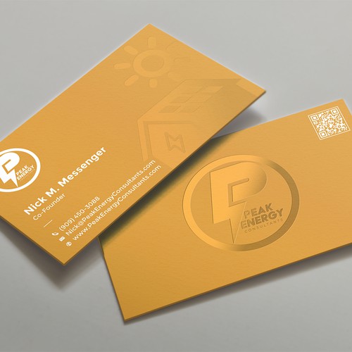 Modern Business Card Design for Electric Energy and Solar Company Design by kaylee CK