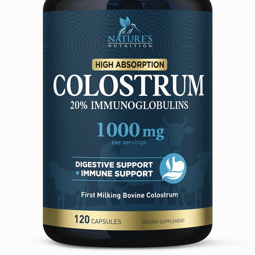 Powerful, Colostrum Design Needed for Nature's Nutrition Design by FreshApple@Michelle