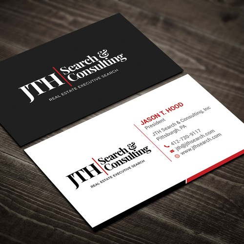 Business Card Design for Executive Search Firm Design by TanLearn