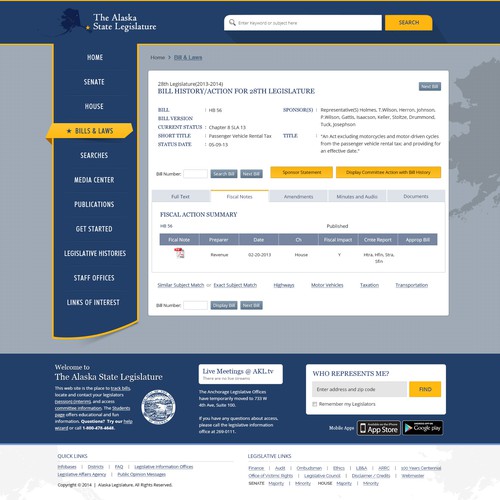 Redesign the Alaska Legislature's Website! Design by Smashing Boys