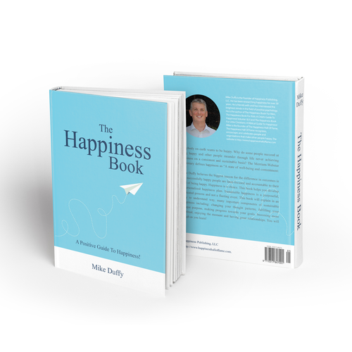 Create a book cover for The Happiness Book: A Positive Guide To Happiness! Design by faltere