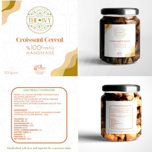 label designs for food (tiny croissant) Design by Austin Studios