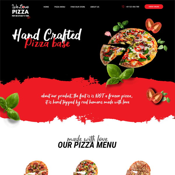 Design by yoki tyas titled "Pizzeria Website"