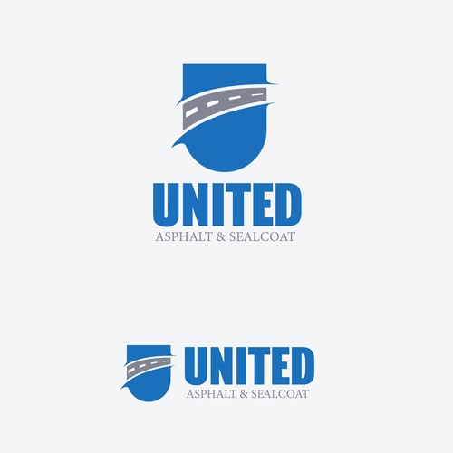 Abstract construction style logo for asphalt sealcoating business Design by A_Kreation